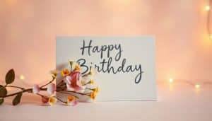 Eigene Geburtstagskarte schreiben