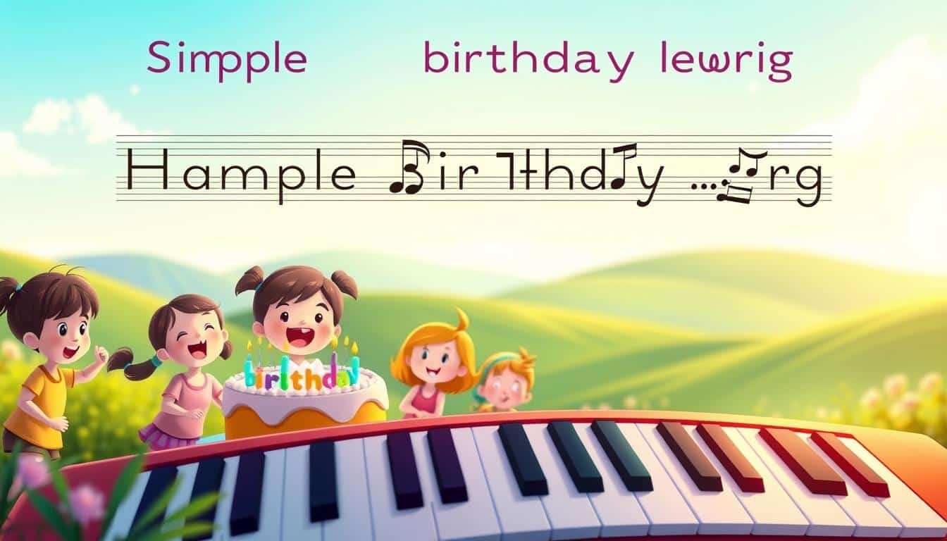 Einfache Melodie für Geburtstagslied Kinder