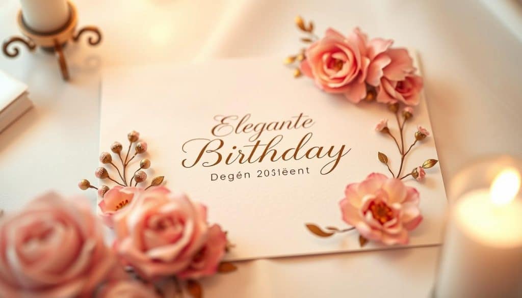 Elegante Geburtstagseinladung