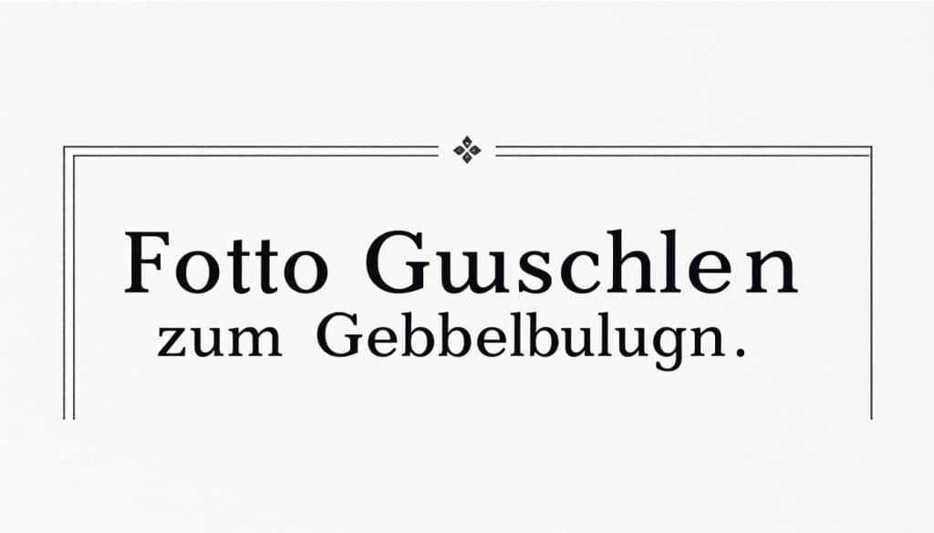 Foto Gutschein zum Geburtstag