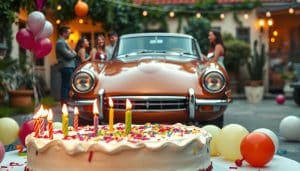Geburtstagsbild mit Auto