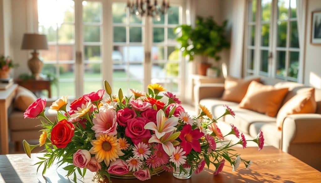 Geburtstagsbild mit Blumen