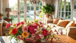 Geburtstagsbild mit Blumen