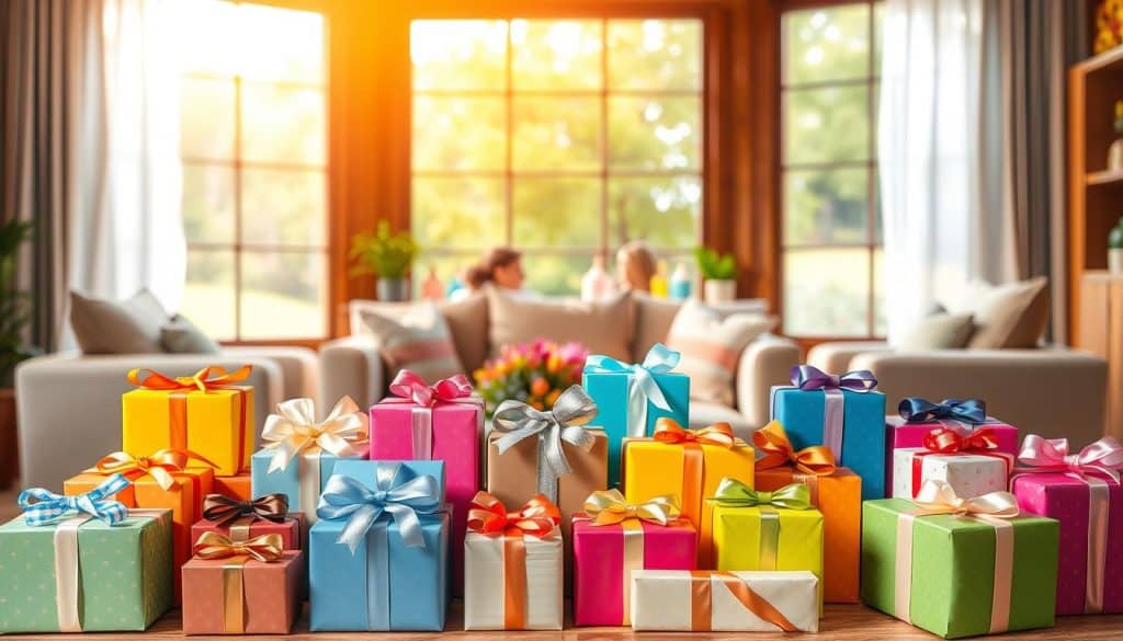 Geburtstagsbild mit Geschenken