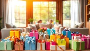 Geburtstagsbild mit Geschenken