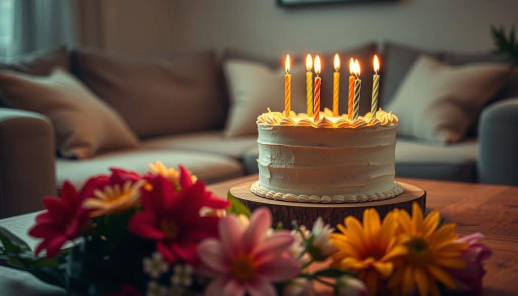 Geburtstagsbild mit Kerzen