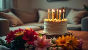 Geburtstagsbild mit Kerzen