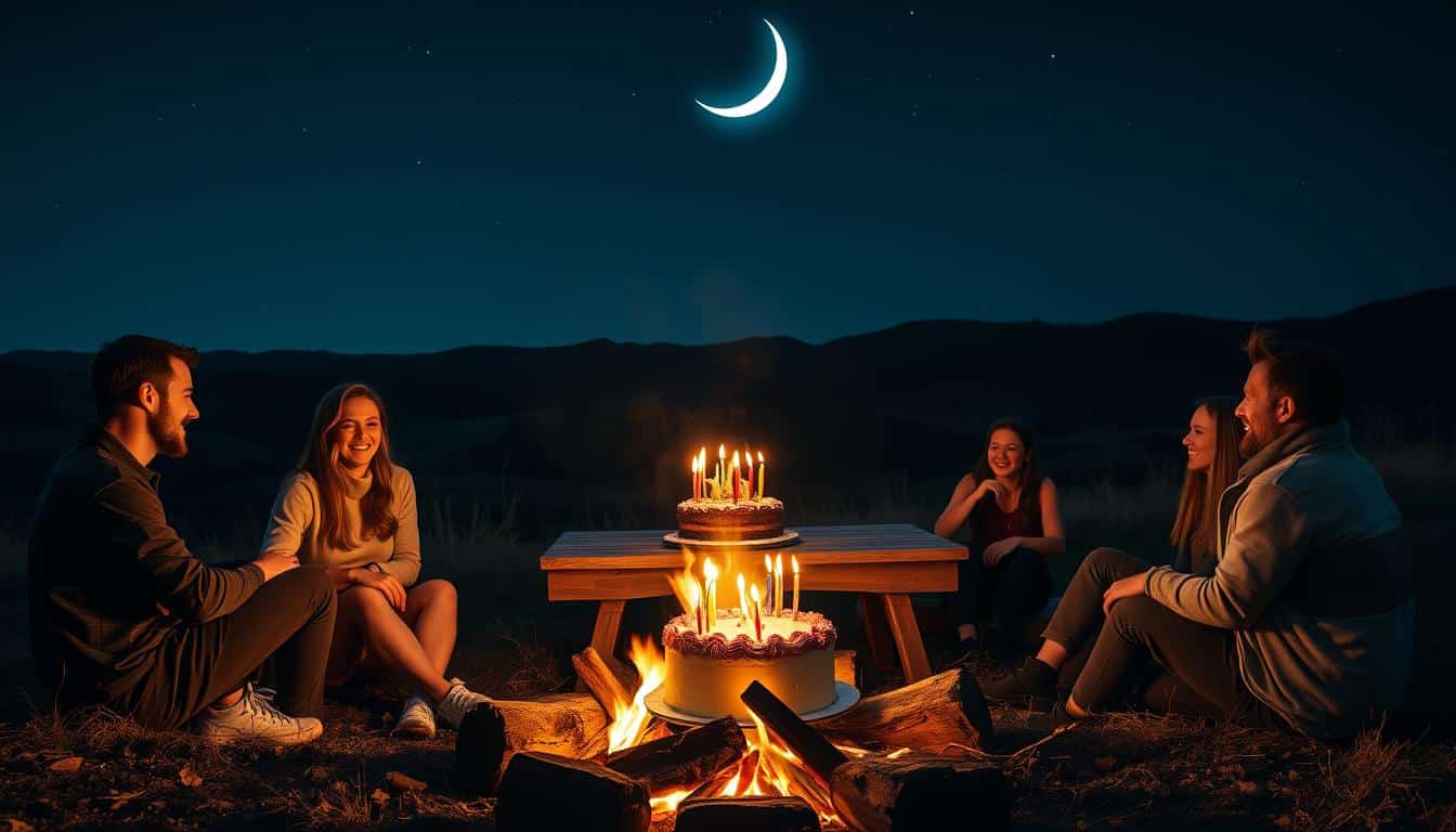 Geburtstagsbild mit Mond