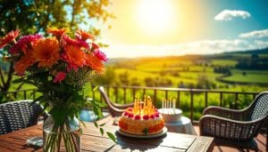 Geburtstagsbild mit Sonne