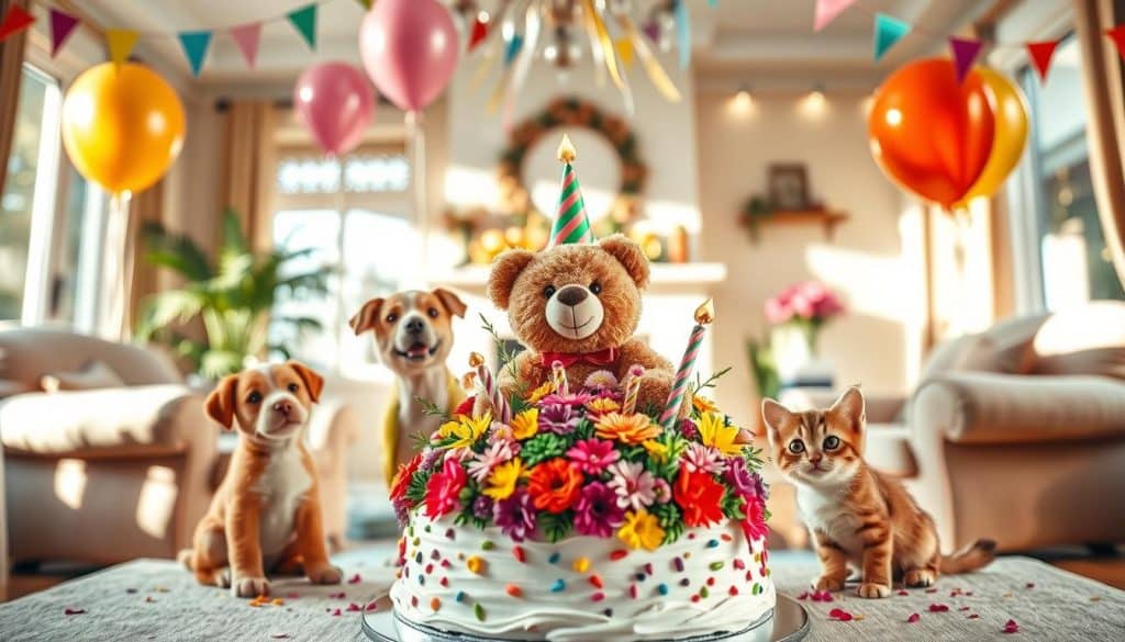 Geburtstagsbild mit Tieren lustig