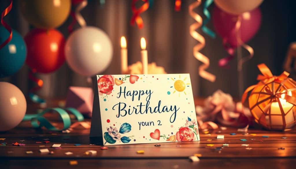 Geburtstagsbild mit personalisiertem Text