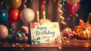 Geburtstagsbild mit personalisiertem Text