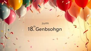 Geburtstagsbild zum 18. Geburtstag