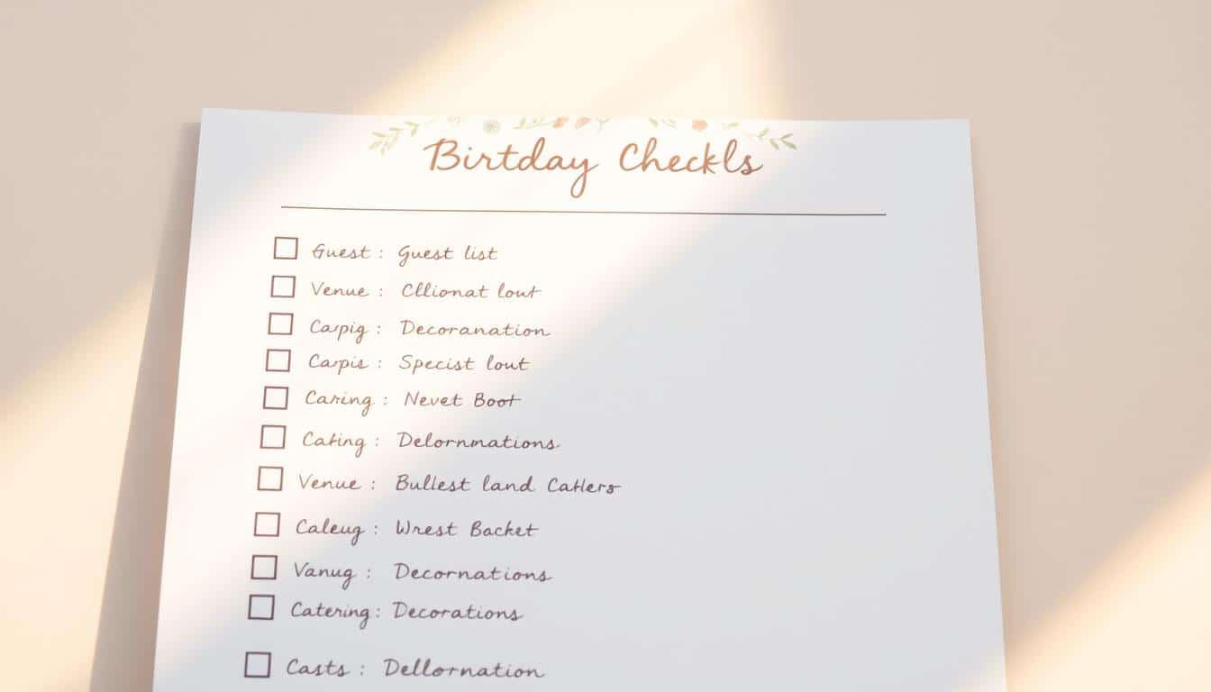 Geburtstagseinladung Checkliste