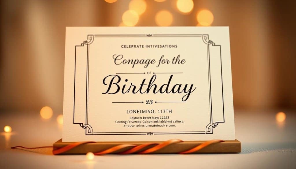 Geburtstagseinladung für eine Firmenfeier