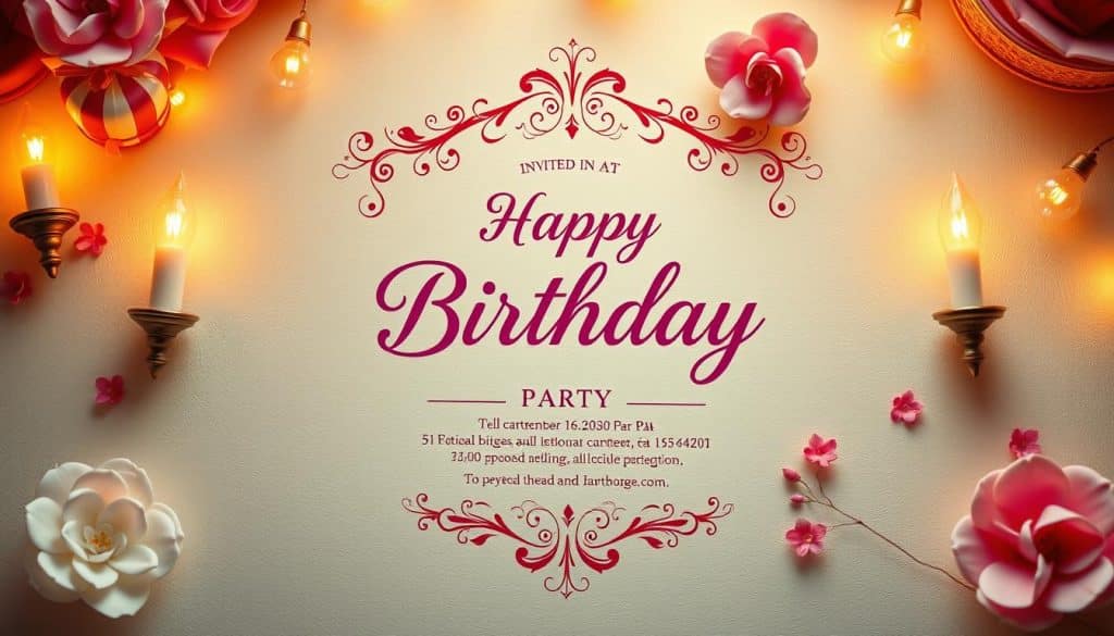 Geburtstagseinladung für eine große Feier