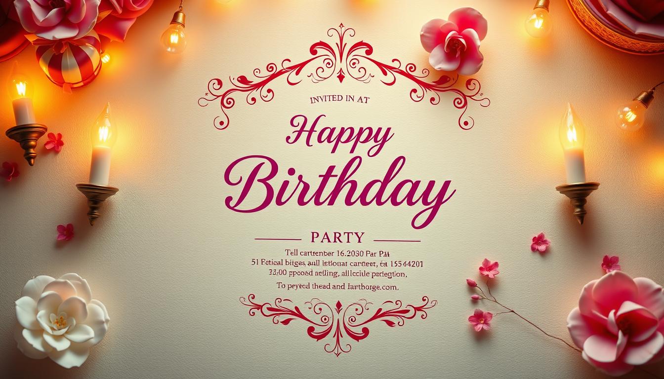 Geburtstagseinladung für eine große Feier