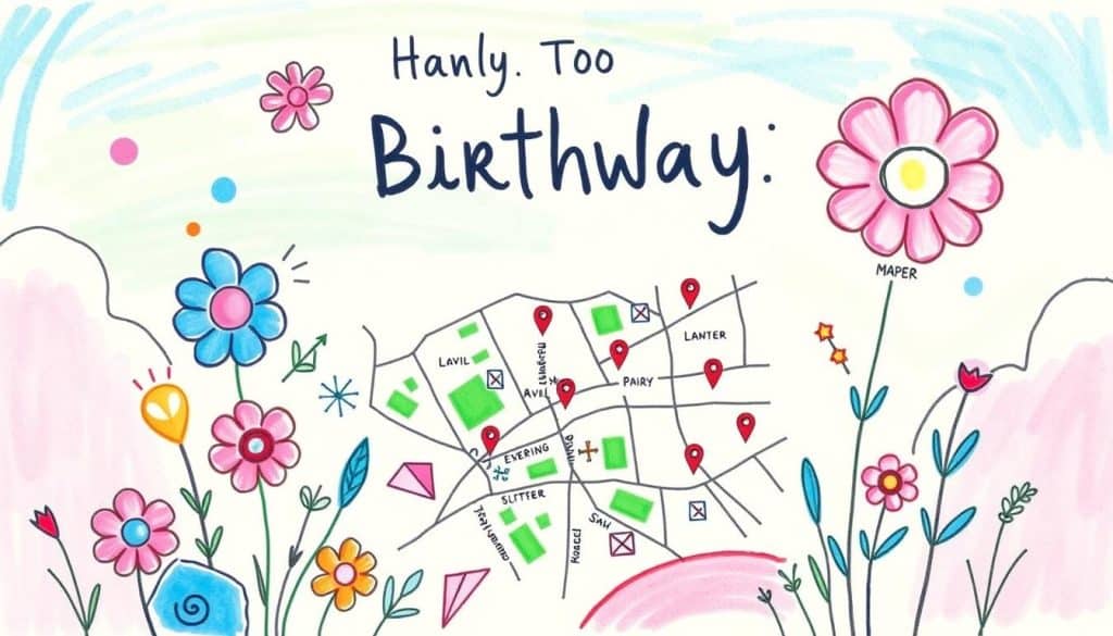 Geburtstagseinladung mit Anfahrtsbeschreibung