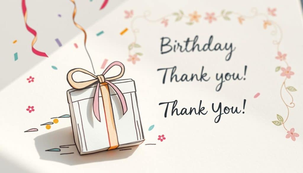 Geburtstagseinladung mit Dankeschön