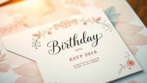 Geburtstagseinladung mit RSVP