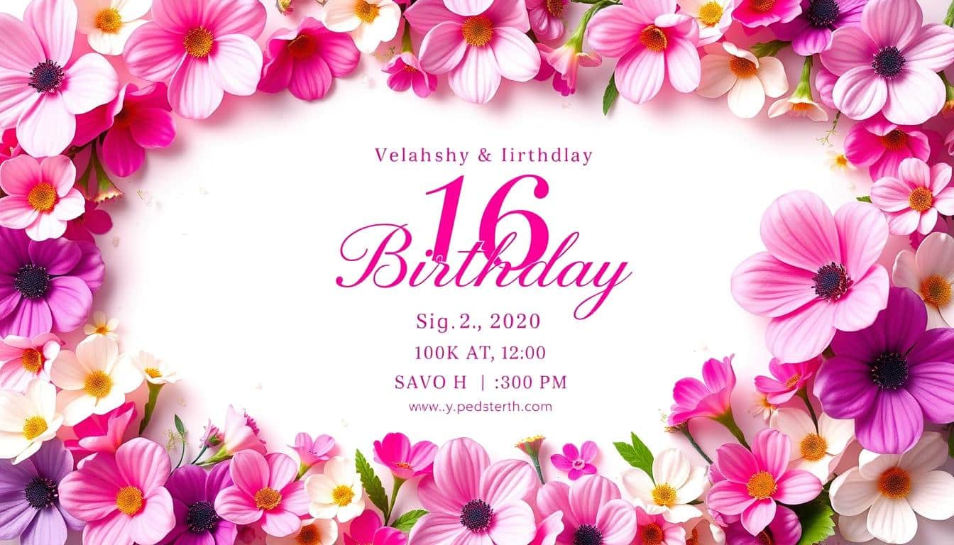 Geburtstagseinladung zum 16. Geburtstag