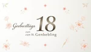 Geburtstagseinladung zum 18. Geburtstag