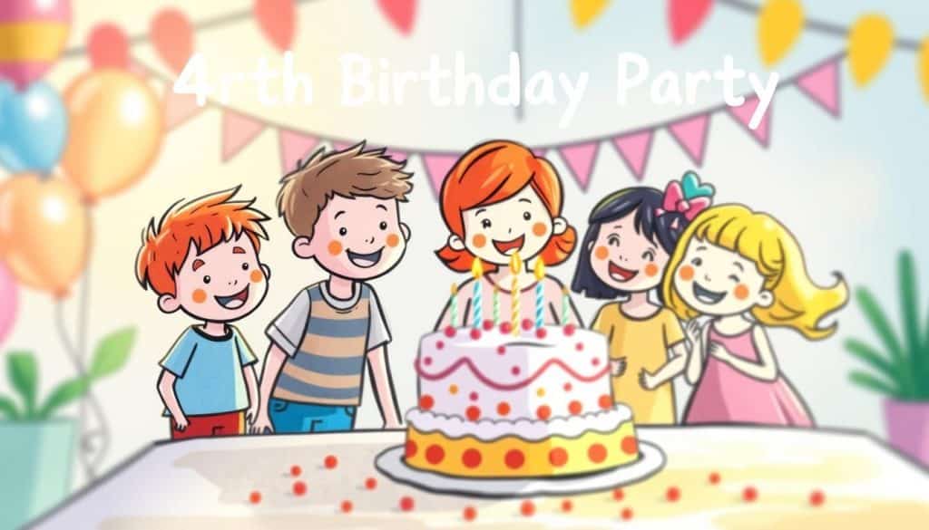 Geburtstagseinladung zum 4. Geburtstag