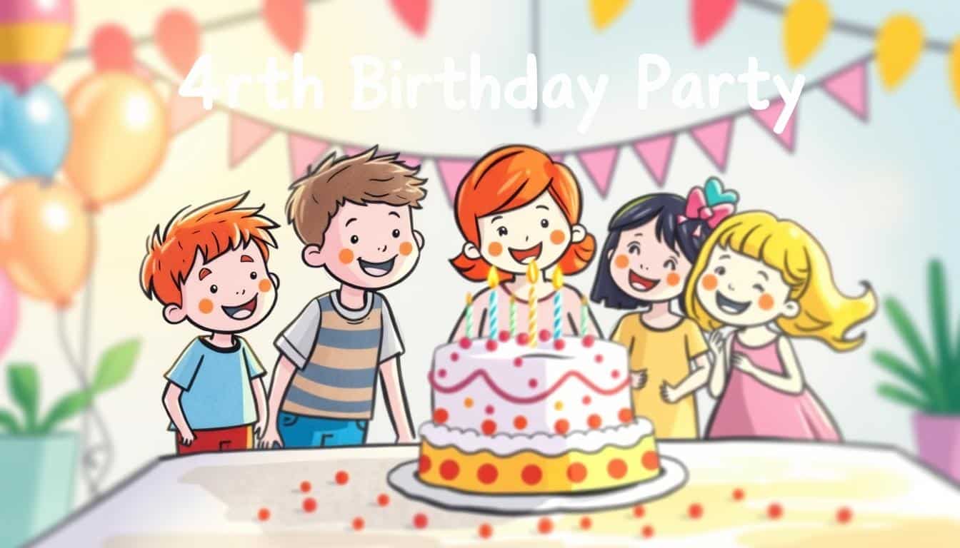 Geburtstagseinladung zum 4. Geburtstag