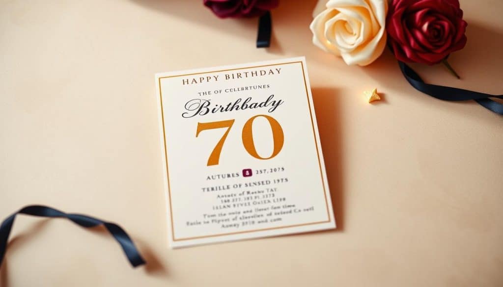 Geburtstagseinladung zum 70. Geburtstag