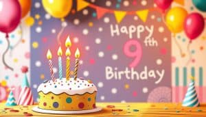 Geburtstagseinladung zum 9. Geburtstag