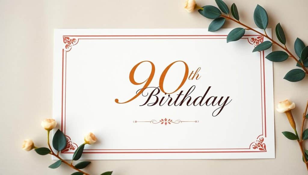 Geburtstagseinladung zum 90. Geburtstag