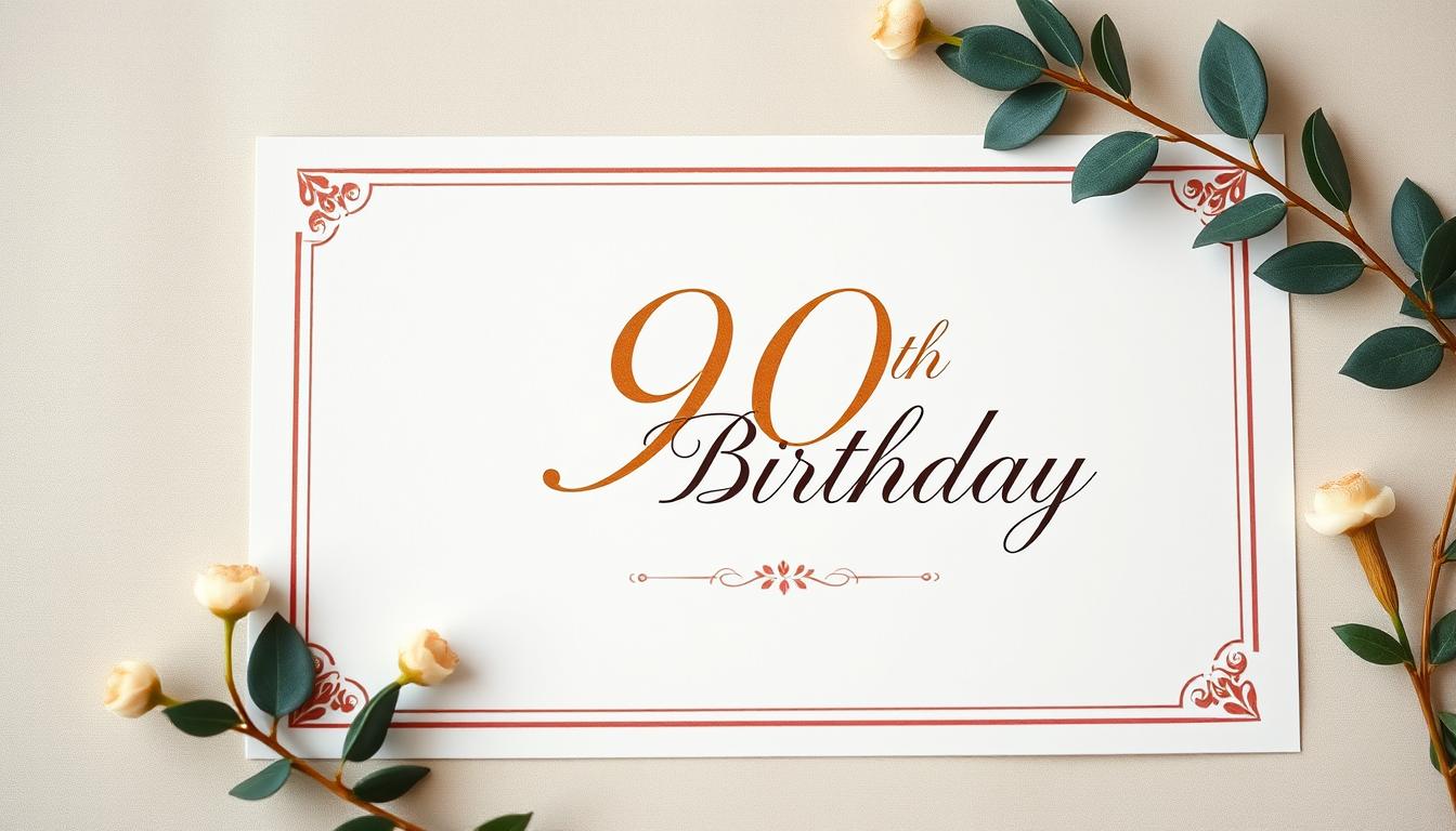 Geburtstagseinladung zum 90. Geburtstag