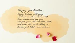 Geburtstagsgedicht für den Bruder