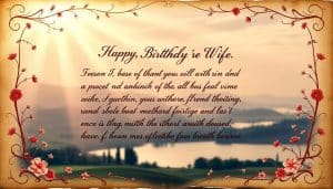 Geburtstagsgedicht für die Ehefrau