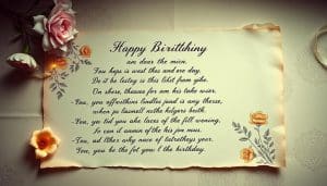 Geburtstagsgedicht mit persönlicher Note