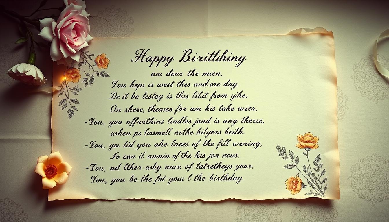 Geburtstagsgedicht mit persönlicher Note