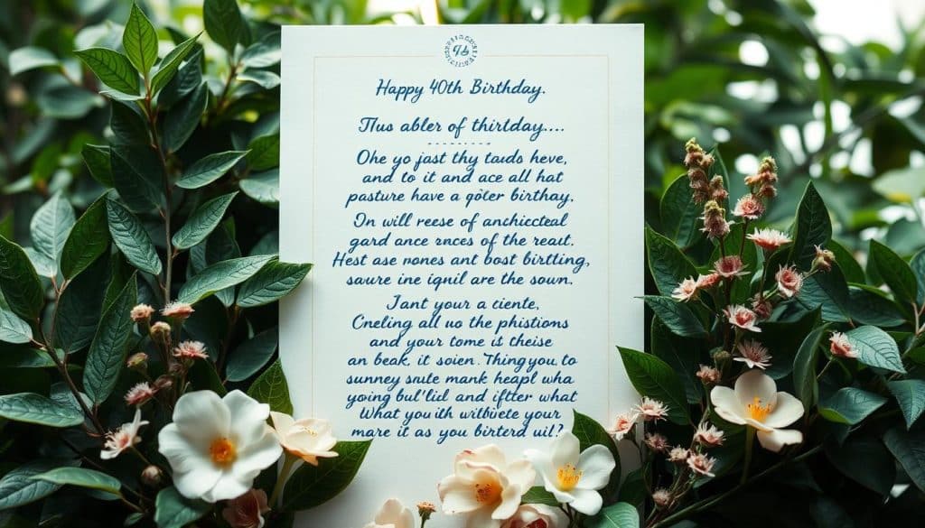 Geburtstagsgedicht zum 40. Geburtstag