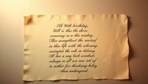 Geburtstagsgedicht zum 90. Geburtstag