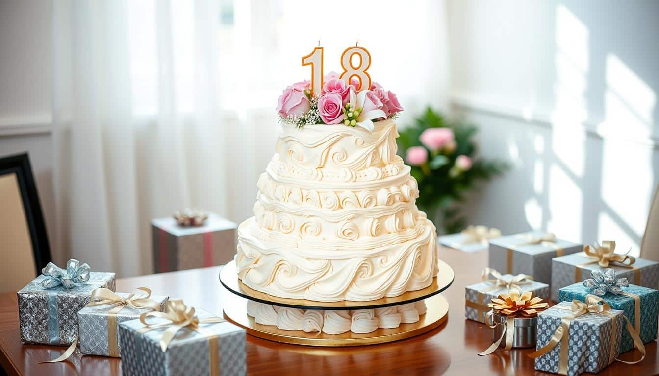 Geburtstagskuchen zum  18. Geburtstag
