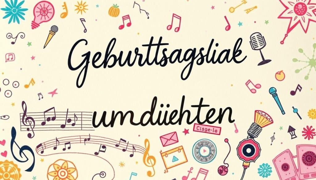 Geburtstagslied zum Umdichten von bekannten Schlagern
