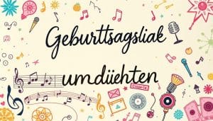 Geburtstagslied zum Umdichten von bekannten Schlagern