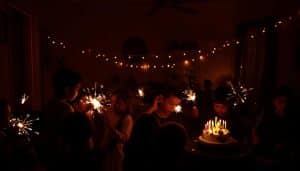 Geburtstagsspiele mit Licht und Schatten