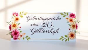Geburtstagssprüche zum 20. Geburtstag