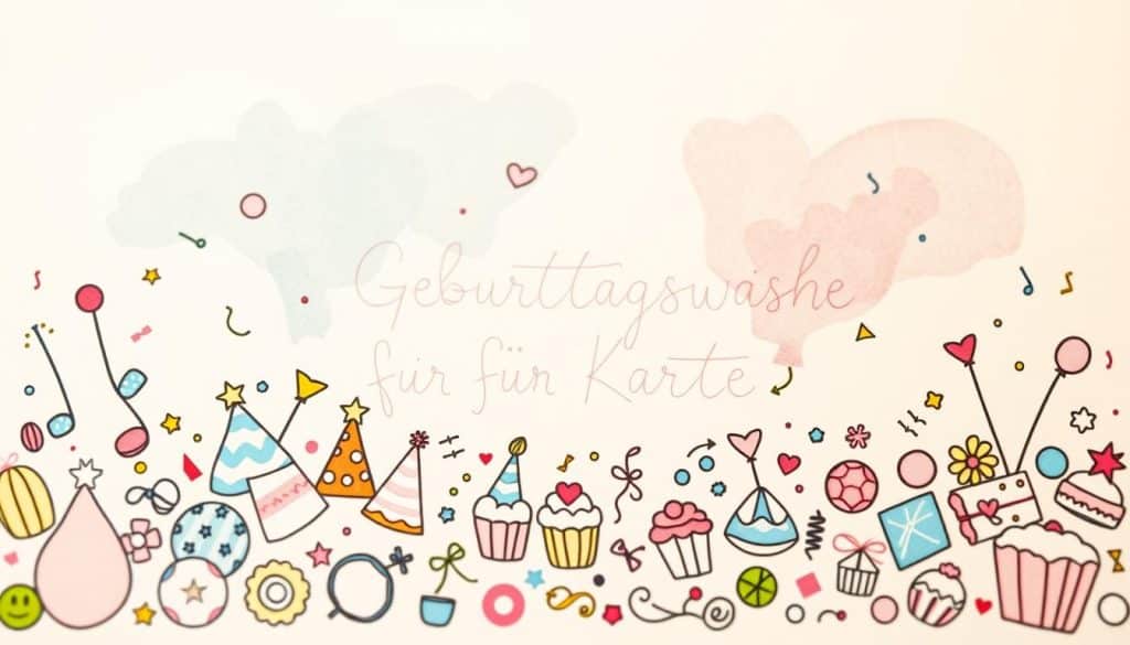 Geburtstagswünsche für Karte