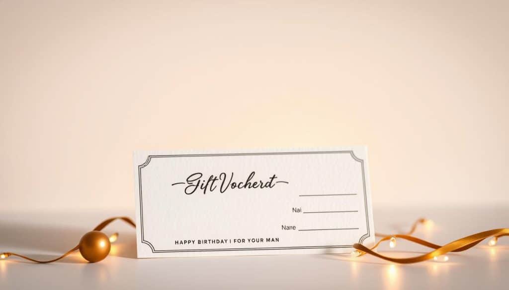 Geschenkidee Gutschein Geburtstag für einen Mann