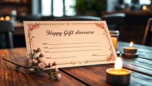 Gutschein für ein Dinner zum Geburtstag