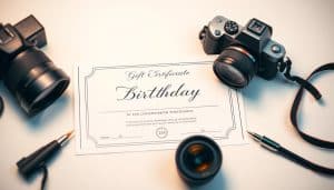 Gutschein für ein Fotoshooting zum Geburtstag