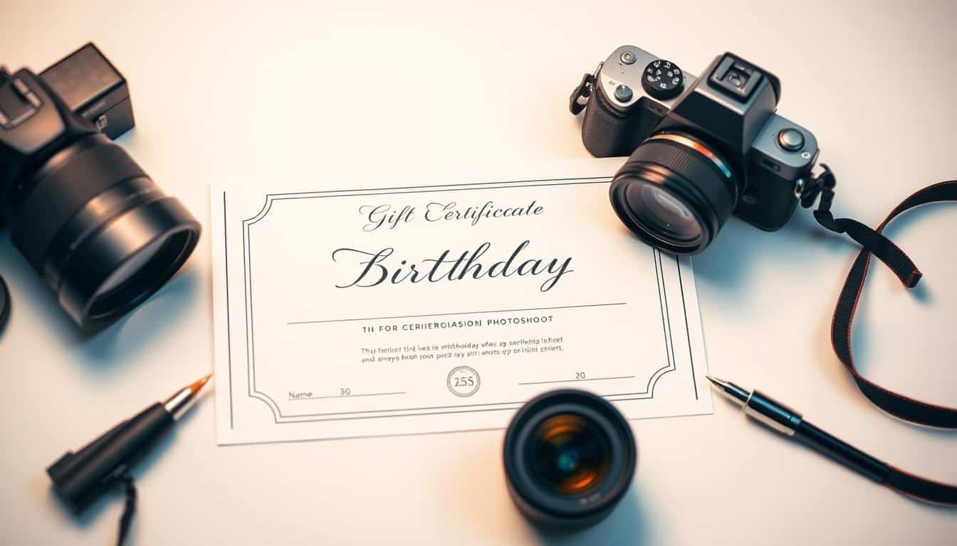 Gutschein für ein Fotoshooting zum Geburtstag