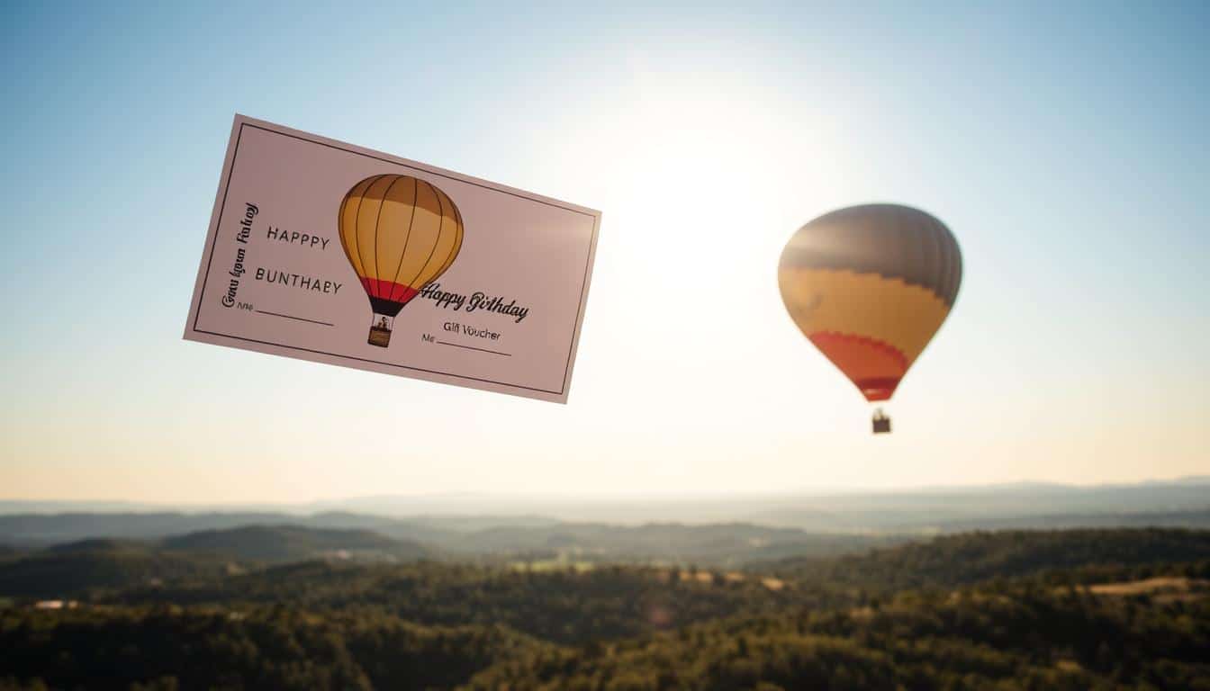 Gutschein für eine Ballonfahrt zum Geburtstag