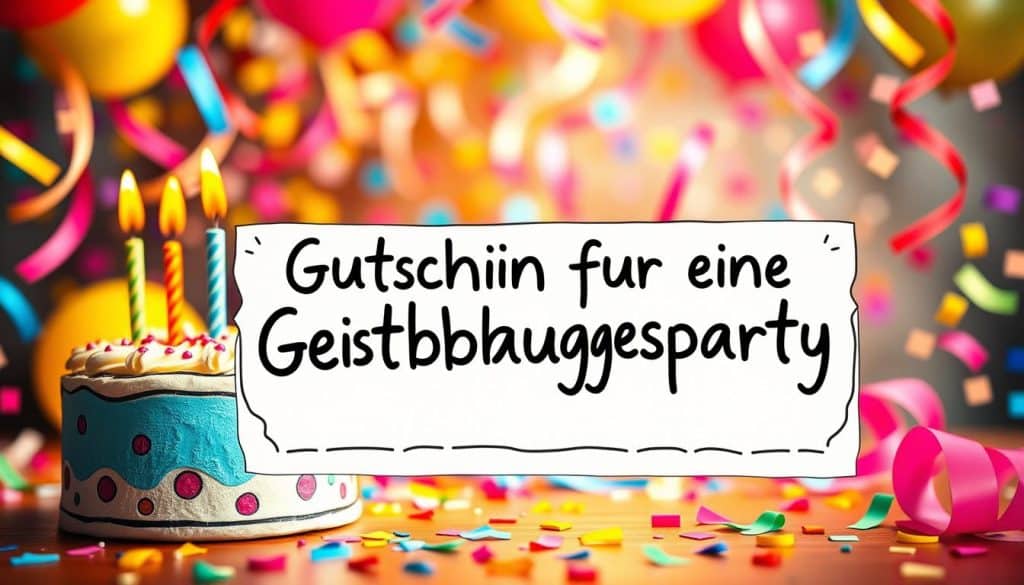 Gutschein für eine Geburtstagsparty